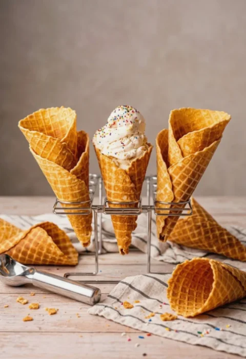 homemade waffle cones