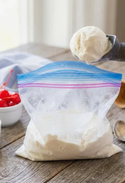 Ice cream in a bag